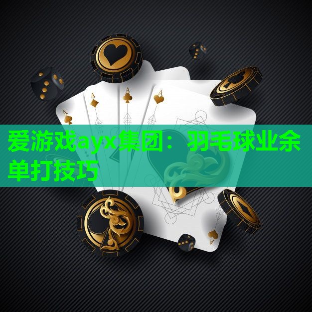 羽毛球业余单打技巧