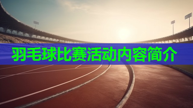 羽毛球比赛活动内容简介 羽毛球比赛活动内容简介